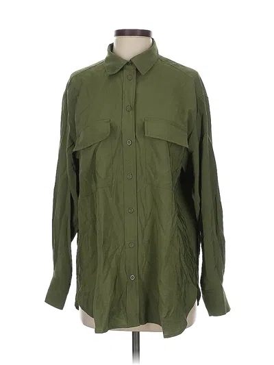Pre-owned Gap Long Sleeve Button Down Shirt In Green