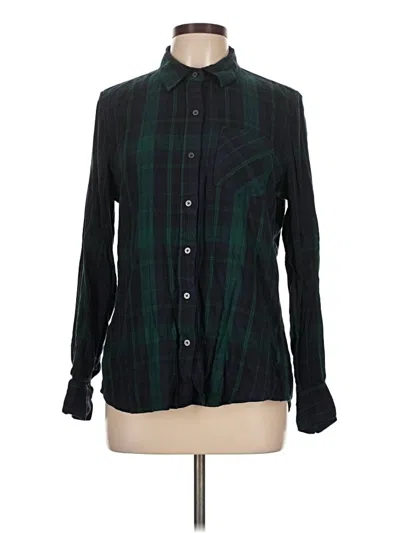 Pre-owned Gap Long Sleeve Button Down Shirt In Green