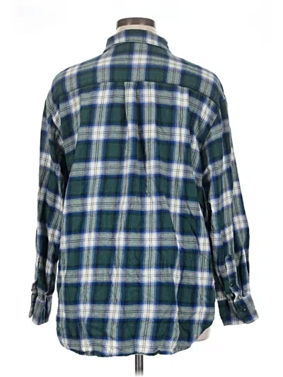 Pre-owned Gap Long Sleeve Button Down Shirt In Green