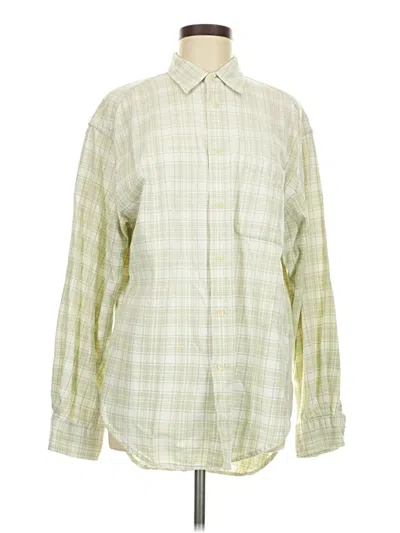 Pre-owned Gap Long Sleeve Button Down Shirt In Green