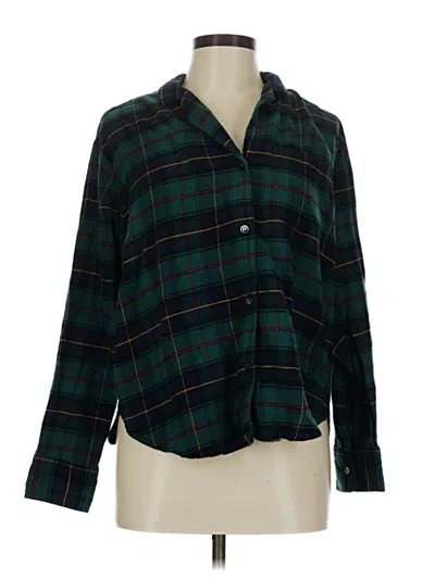 Pre-owned Gap Long Sleeve Button Down Shirt In Green