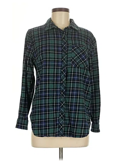 Pre-owned Gap Long Sleeve Button Down Shirt In Green