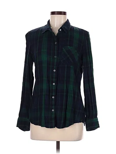 Pre-owned Gap Long Sleeve Button Down Shirt In Green
