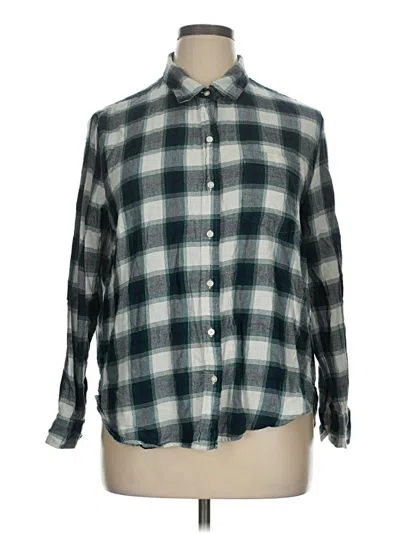 Pre-owned Gap Long Sleeve Button Down Shirt In Green