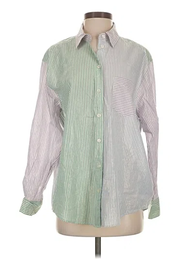 Pre-owned Gap Long Sleeve Button Down Shirt In Green