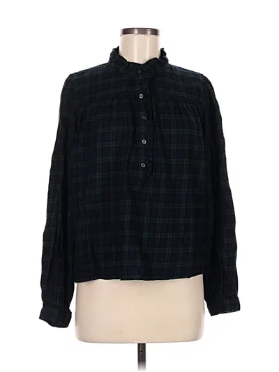 Pre-owned Gap Long Sleeve Button Down Shirt In Green