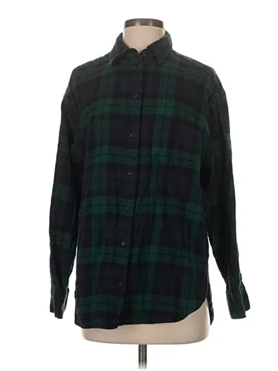 Pre-owned Gap Long Sleeve Button Down Shirt In Green