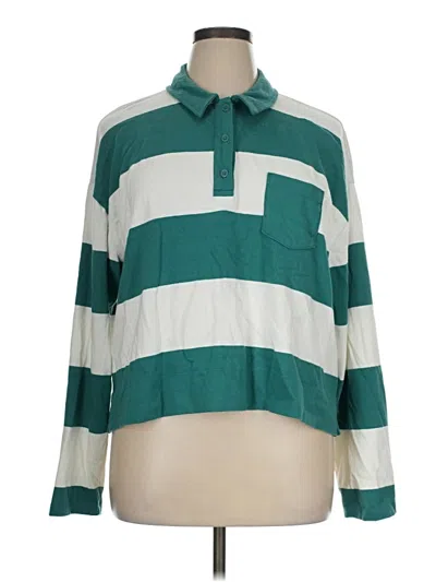 Pre-owned Gap Long Sleeve Button Down Shirt In Green