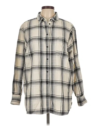 Pre-owned Gap Long Sleeve Button Down Shirt In Ivory