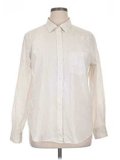 Pre-owned Gap Long Sleeve Button Down Shirt In Ivory