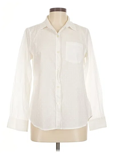 Pre-owned Gap Long Sleeve Button Down Shirt In Ivory