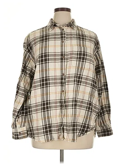 Pre-owned Gap Long Sleeve Button Down Shirt In Ivory