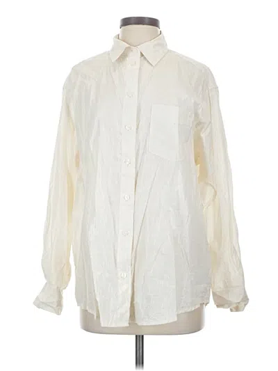 Pre-owned Gap Long Sleeve Button Down Shirt In Ivory