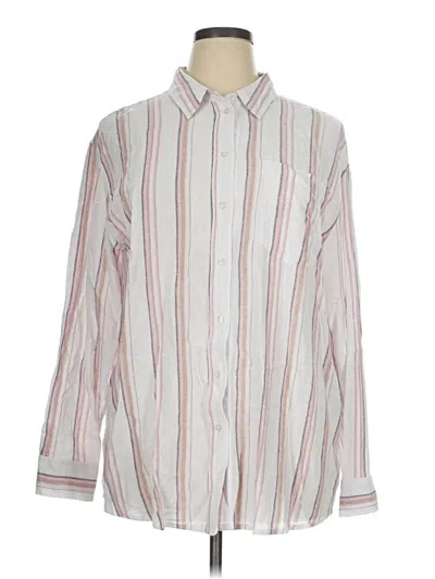 Gap Long Sleeve Button Down Shirt In Ivory