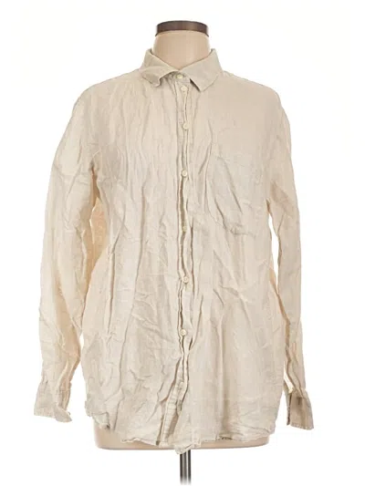 Pre-owned Gap Long Sleeve Button Down Shirt In Ivory