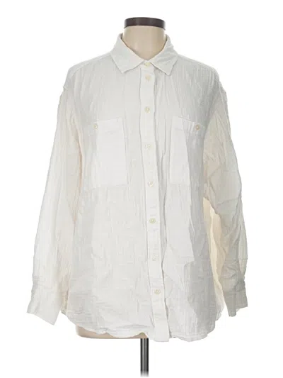 Pre-owned Gap Long Sleeve Button Down Shirt In Ivory