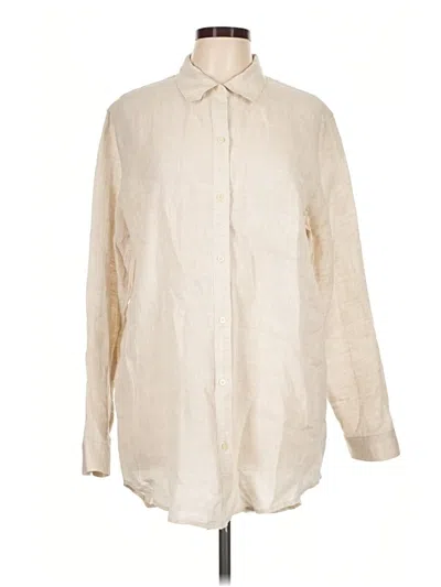 Pre-owned Gap Long Sleeve Button Down Shirt In Ivory