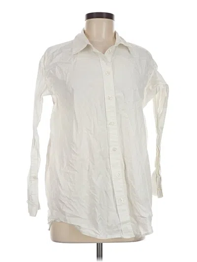 Pre-owned Gap Long Sleeve Button Down Shirt In Ivory