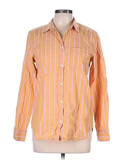 Pre-owned Gap Long Sleeve Button Down Shirt In Orange