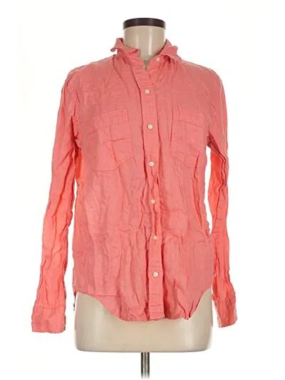 Pre-owned Gap Long Sleeve Button Down Shirt In Orange