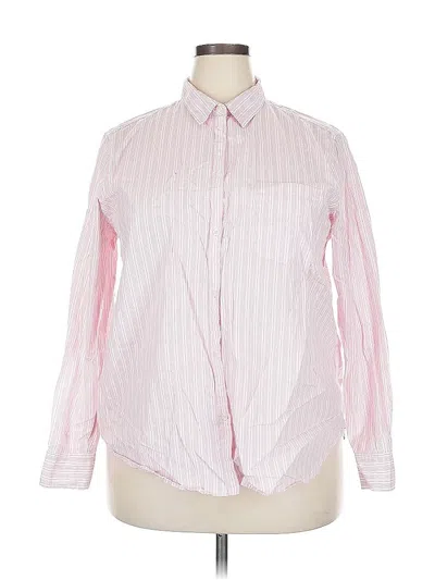 Pre-owned Gap Long Sleeve Button Down Shirt In Pink
