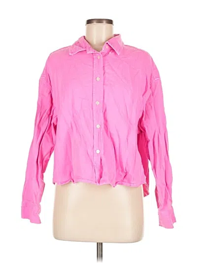 Pre-owned Gap Long Sleeve Button Down Shirt In Pink