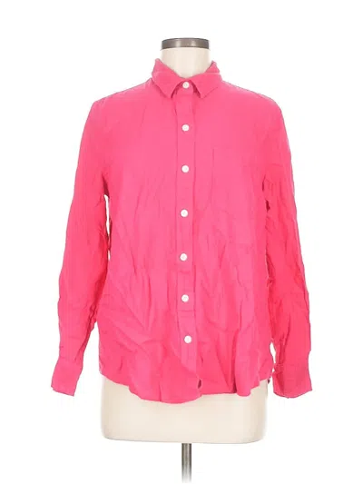 Pre-owned Gap Long Sleeve Button Down Shirt In Pink