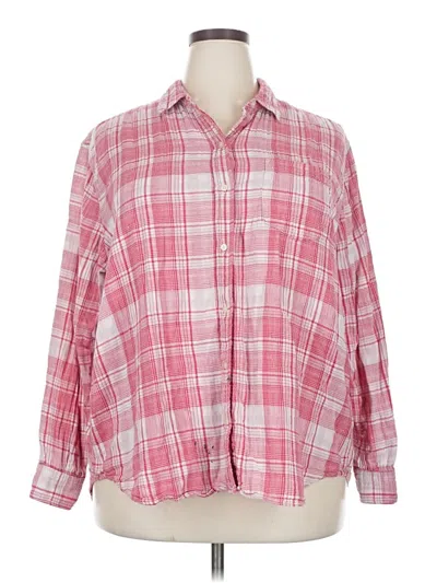 Pre-owned Gap Long Sleeve Button Down Shirt In Pink
