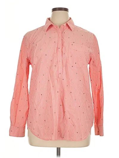 Pre-owned Gap Long Sleeve Button Down Shirt In Pink