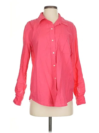 Pre-owned Gap Long Sleeve Button Down Shirt In Pink