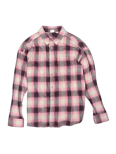 Pre-owned Gap Kids' Long Sleeve Button Down Shirt In Pink