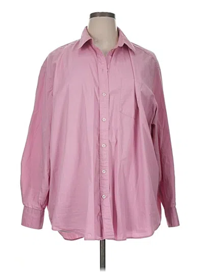 Pre-owned Gap Long Sleeve Button Down Shirt In Pink