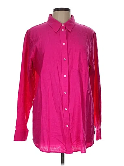 Pre-owned Gap Long Sleeve Button Down Shirt In Pink