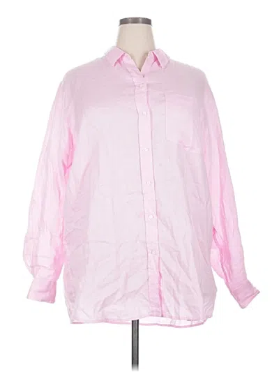 Pre-owned Gap Long Sleeve Button Down Shirt In Pink