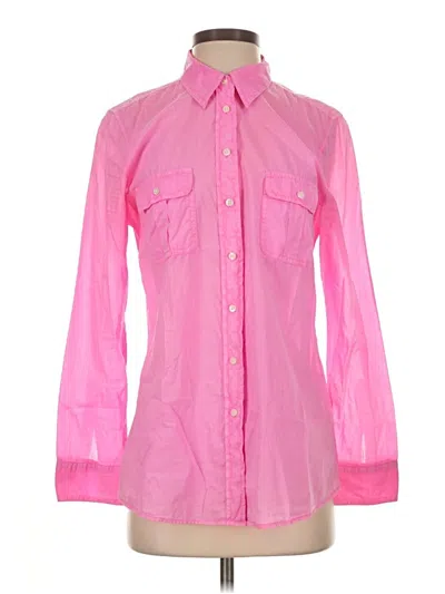 Pre-owned Gap Long Sleeve Button Down Shirt In Pink