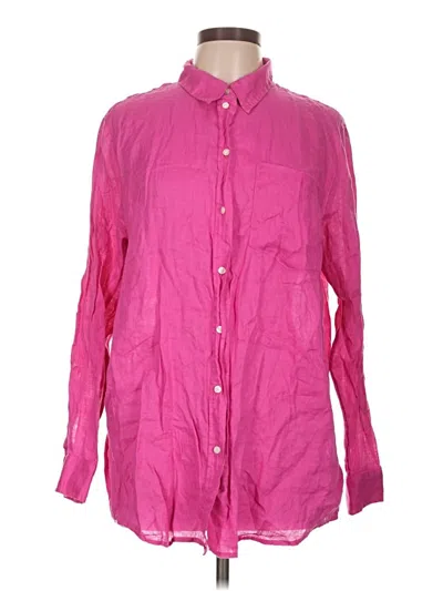 Pre-owned Gap Long Sleeve Button Down Shirt In Pink