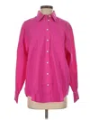 Gap Long Sleeve Button Down Shirt In Pink
