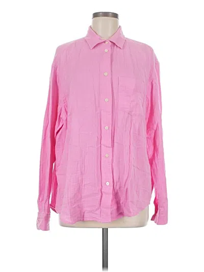 Pre-owned Gap Long Sleeve Button Down Shirt In Pink