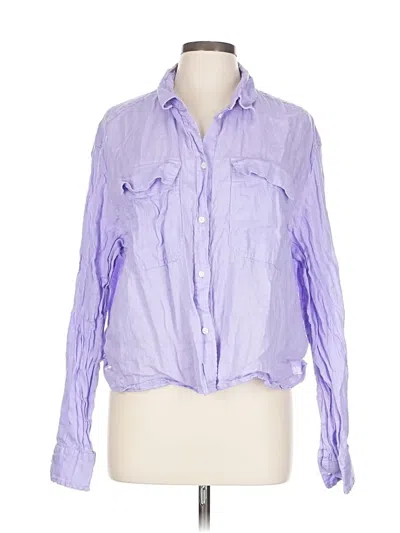 Pre-owned Gap Long Sleeve Button Down Shirt In Purple