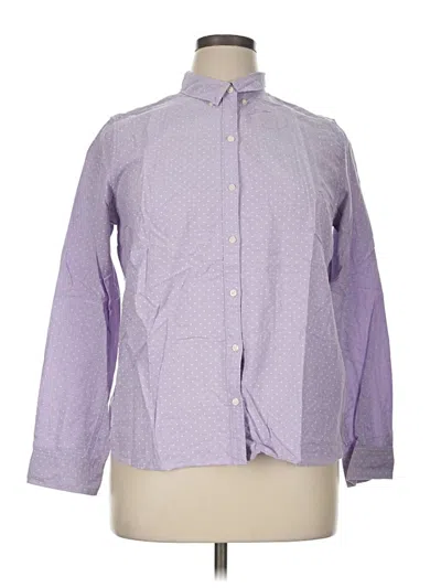 Pre-owned Gap Long Sleeve Button Down Shirt In Purple