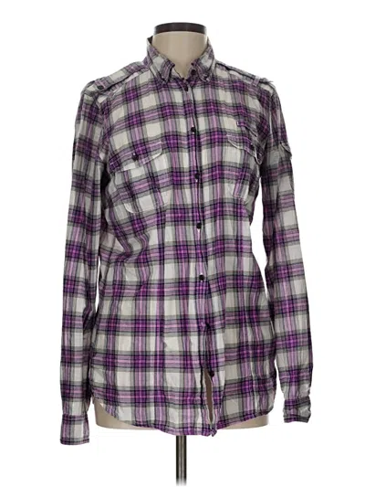Pre-owned Gap Long Sleeve Button Down Shirt In Purple