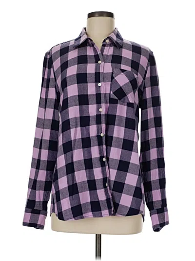Pre-owned Gap Long Sleeve Button Down Shirt In Purple