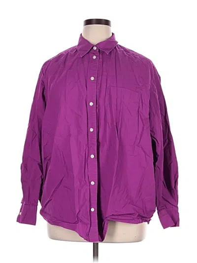 Pre-owned Gap Long Sleeve Button Down Shirt In Purple