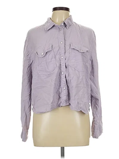 Pre-owned Gap Long Sleeve Button Down Shirt In Purple