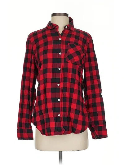 Pre-owned Gap Long Sleeve Button Down Shirt In Red