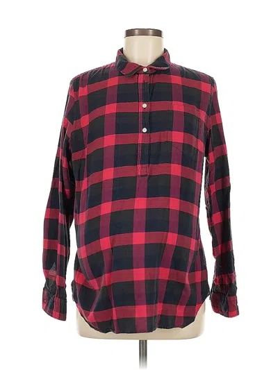 Pre-owned Gap Long Sleeve Button Down Shirt In Red