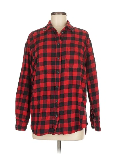 Pre-owned Gap Long Sleeve Button Down Shirt In Red