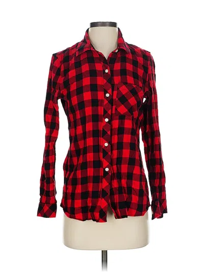 Pre-owned Gap Long Sleeve Button Down Shirt In Red
