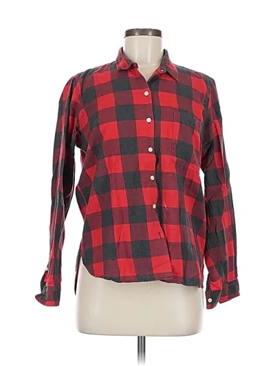 Pre-owned Gap Long Sleeve Button Down Shirt In Red