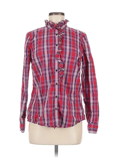 Pre-owned Gap Long Sleeve Button Down Shirt In Red